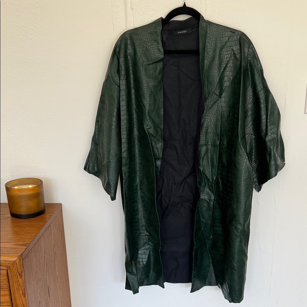 faux leather/croc kimono